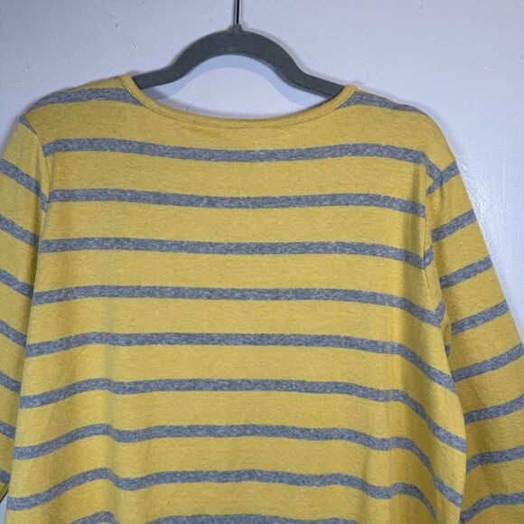 Soft Surroundings Parker Tunic Yellow Gray Stripes Style 2CC50 Size Large - Picture 10 of 14